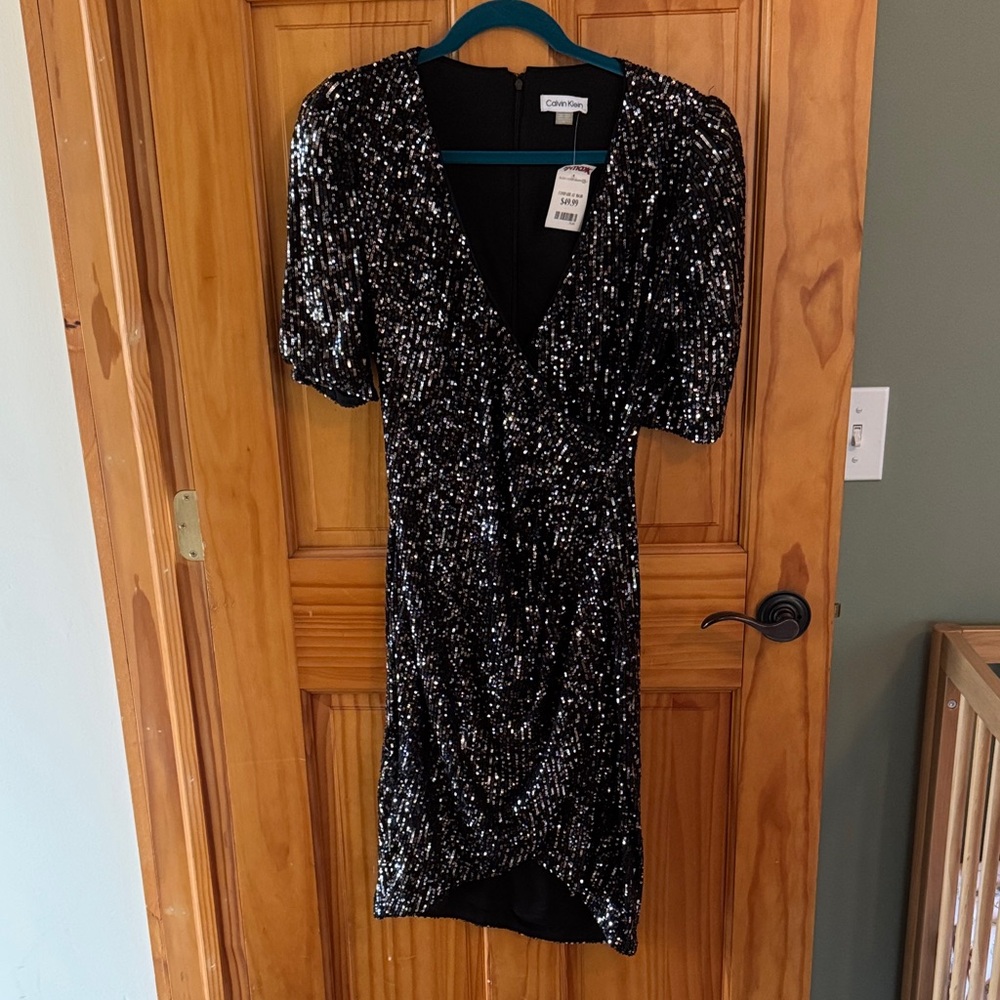 Calvin Klein Sparkling Black Mini Dress